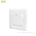 1Gang 1Way Light Switch- White Wide Rocker